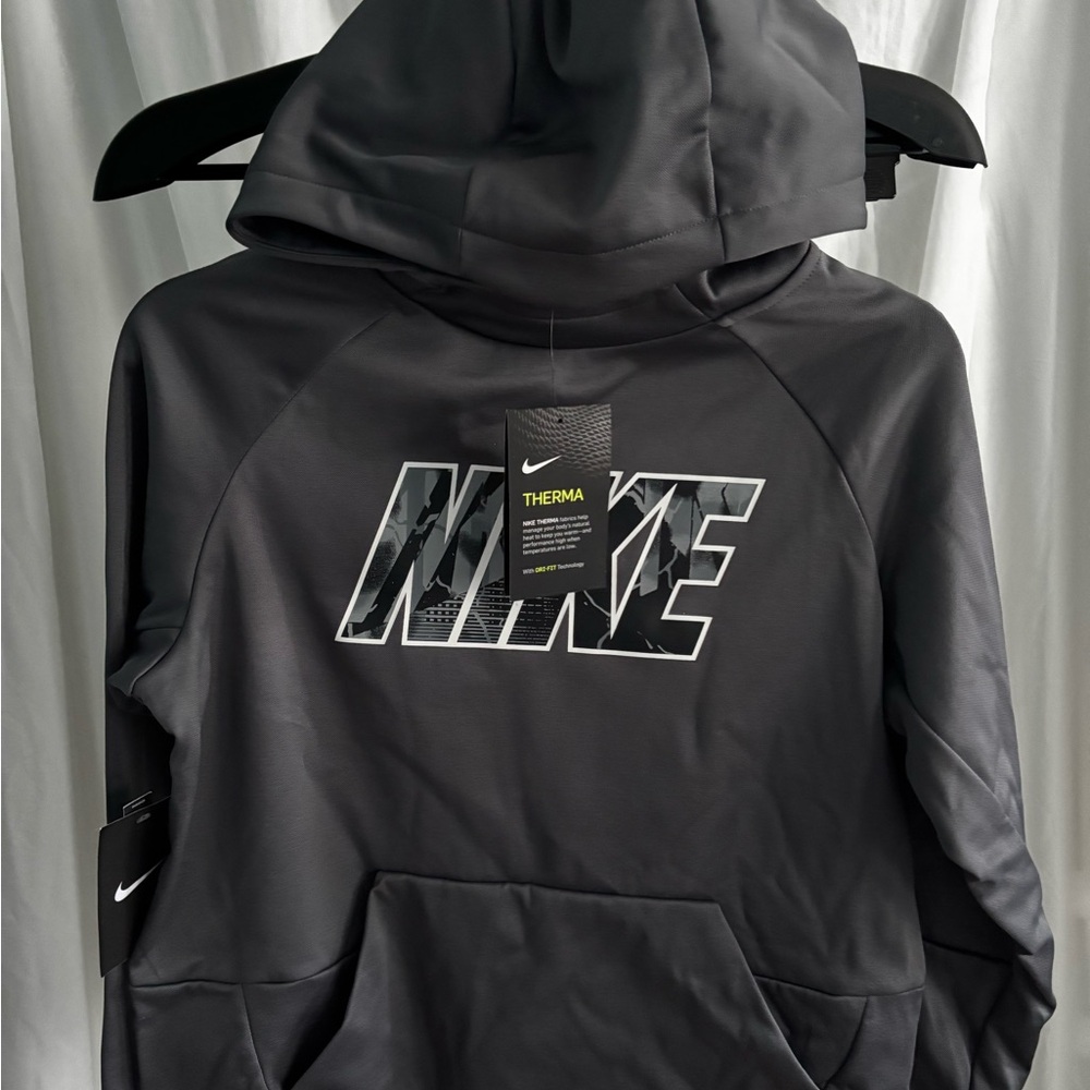 Nike Charcoal Dri-Fit Hoodie - Picture 3 of 4